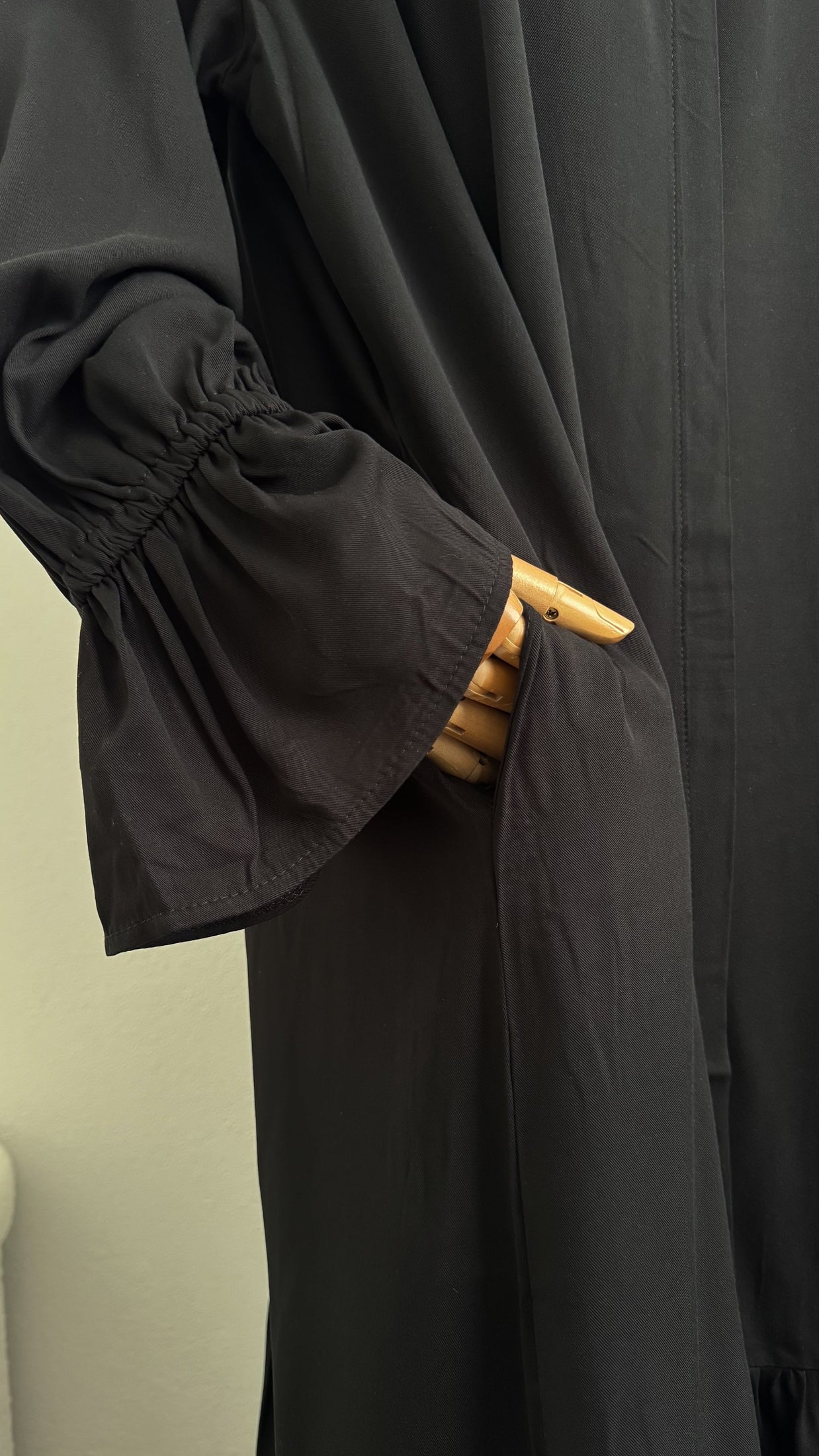 Abaya Maryam Viscose - Black - Gamila Muslimah
