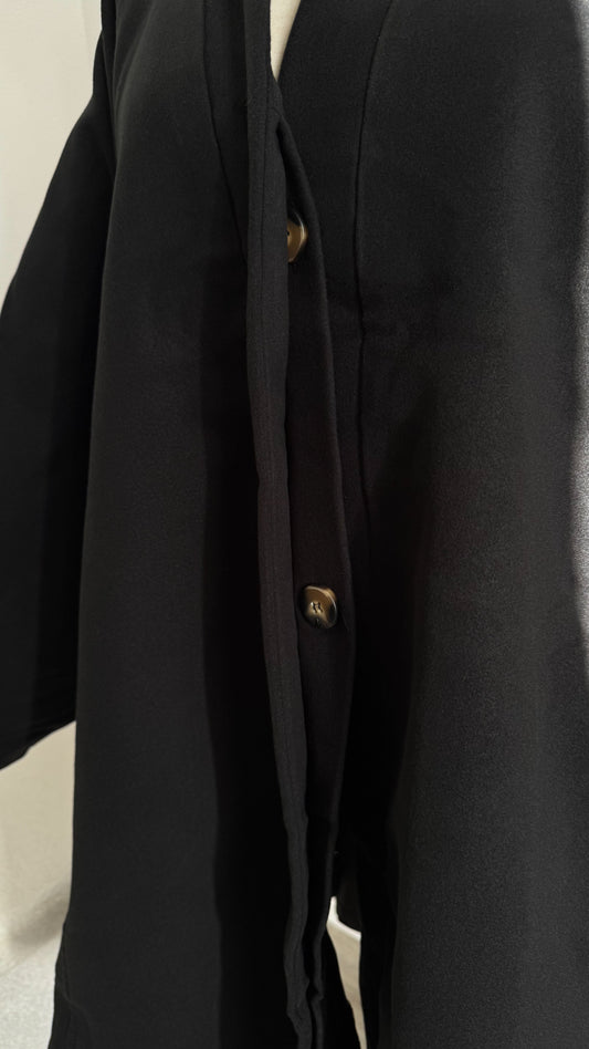 Cardigan - Cape Farasha - Black - Gamila Muslimah