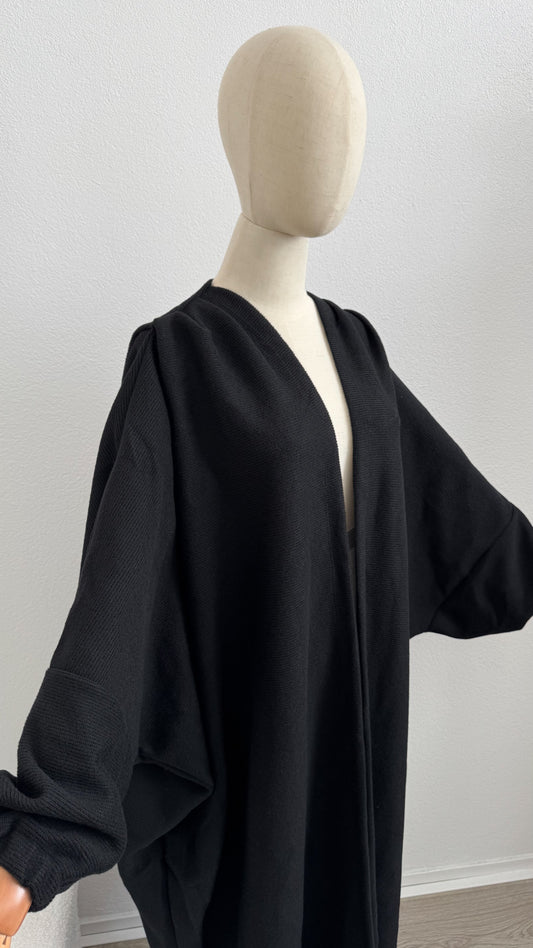 Cardigan Murih - Black - Gamila Muslimah