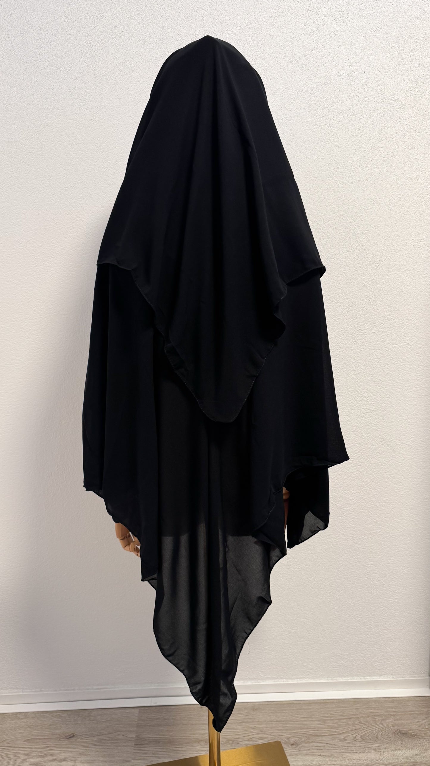 Niqab Aisha- with flap - Black