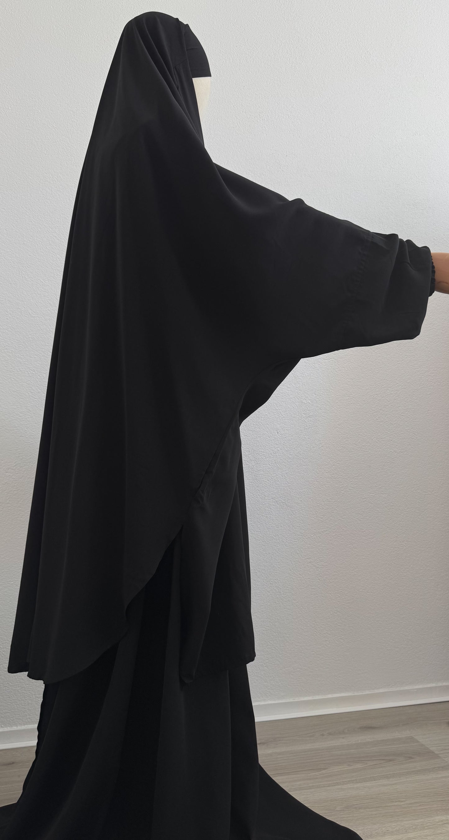 Jilbab Widad Microfibre - Black - Gamila Muslimah
