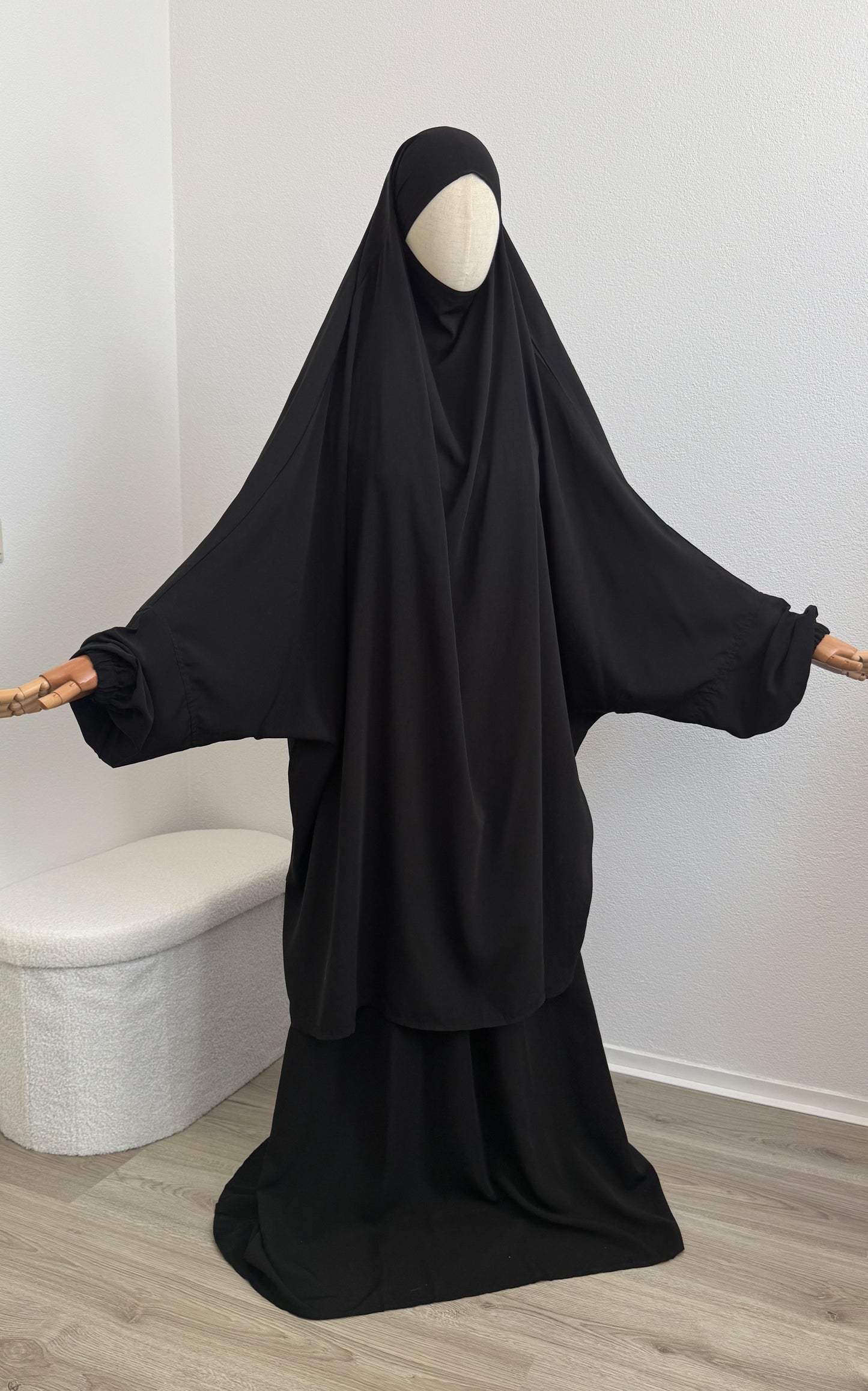 Jilbab Widad Microfibre - Black - Gamila Muslimah