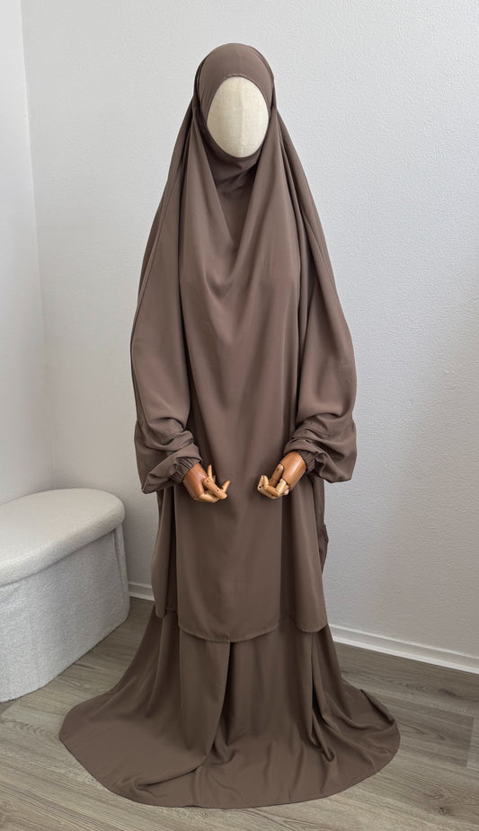 Jilbab Widad Microfibre - Latte - Gamila Muslimah