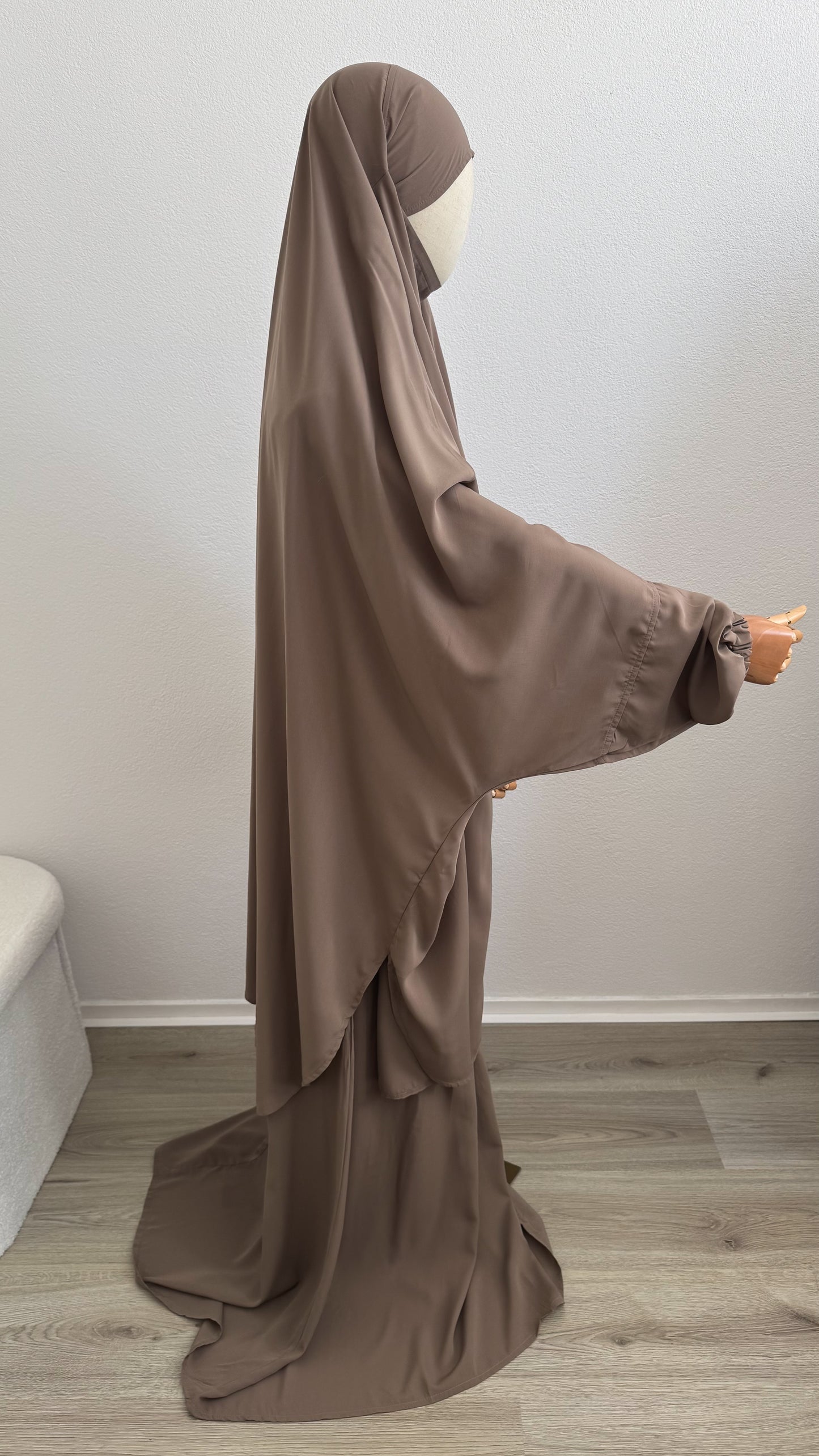Jilbab Widad Microfibre - Latte - Gamila Muslimah