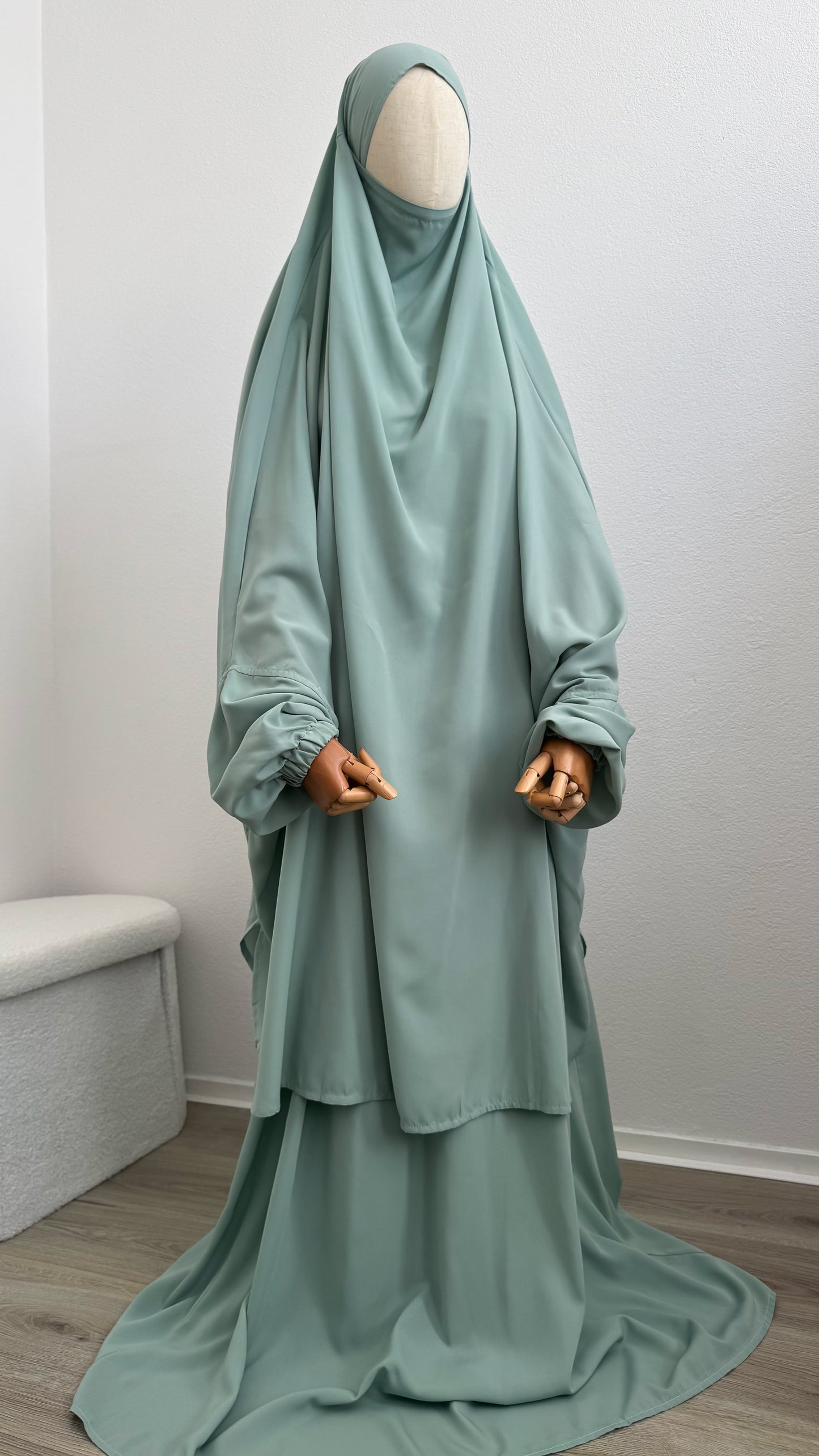 Jilbab Widad Microfibre - Mint - Gamila Muslimah
