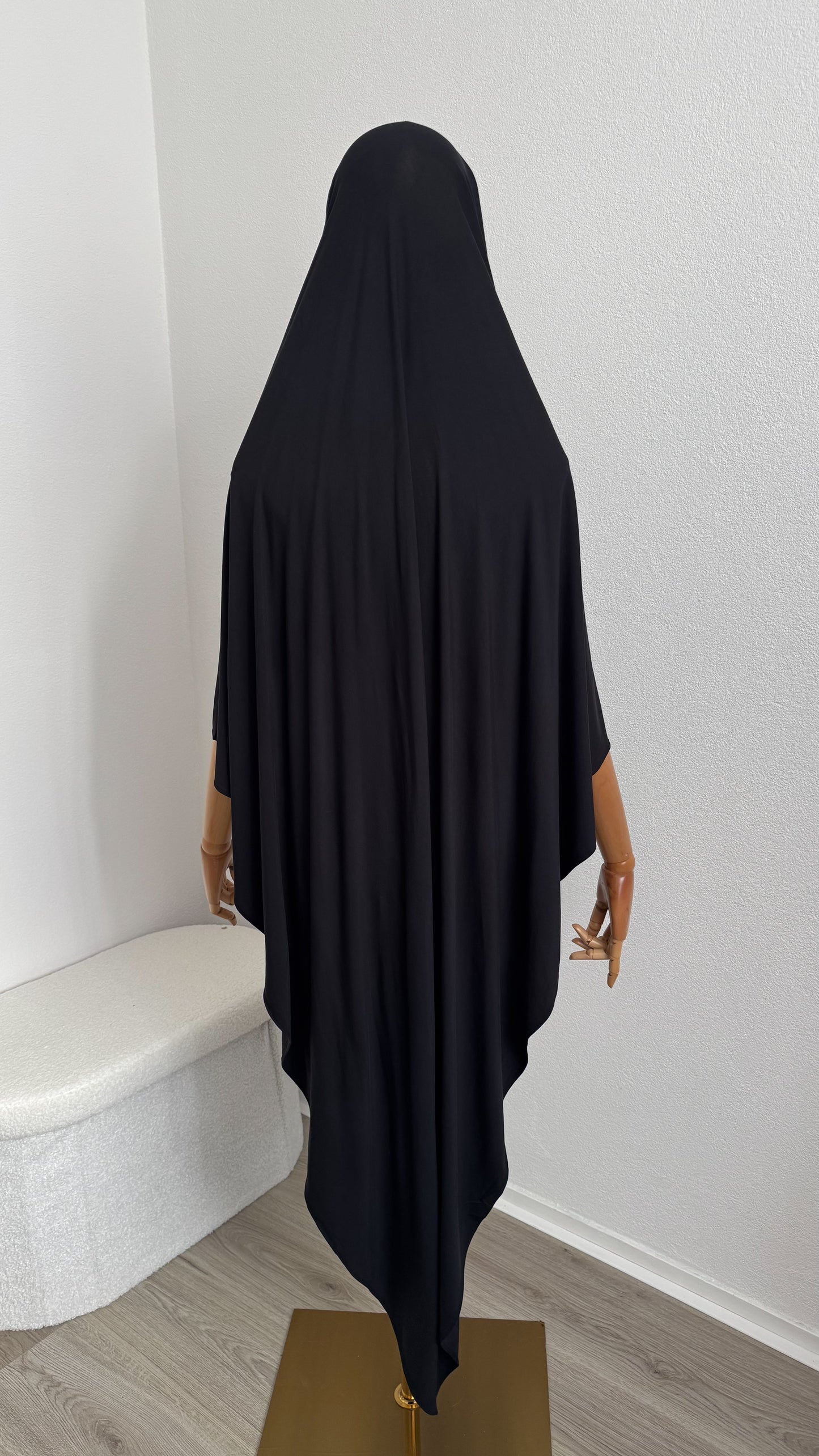 Khimar Jersey Bamboo - Black - Gamila Muslimah