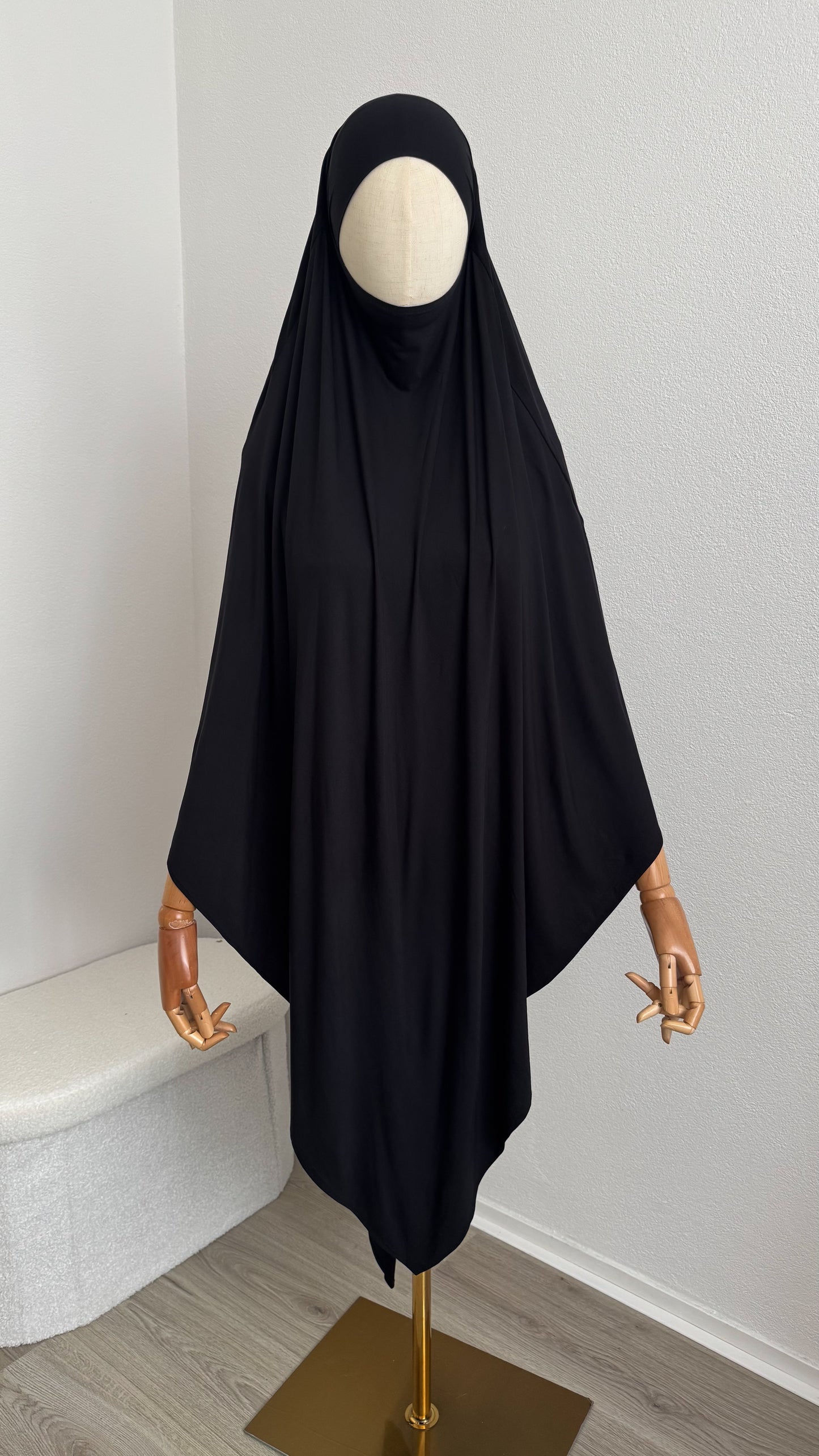 Khimar Jersey Bamboo - Black - Gamila Muslimah