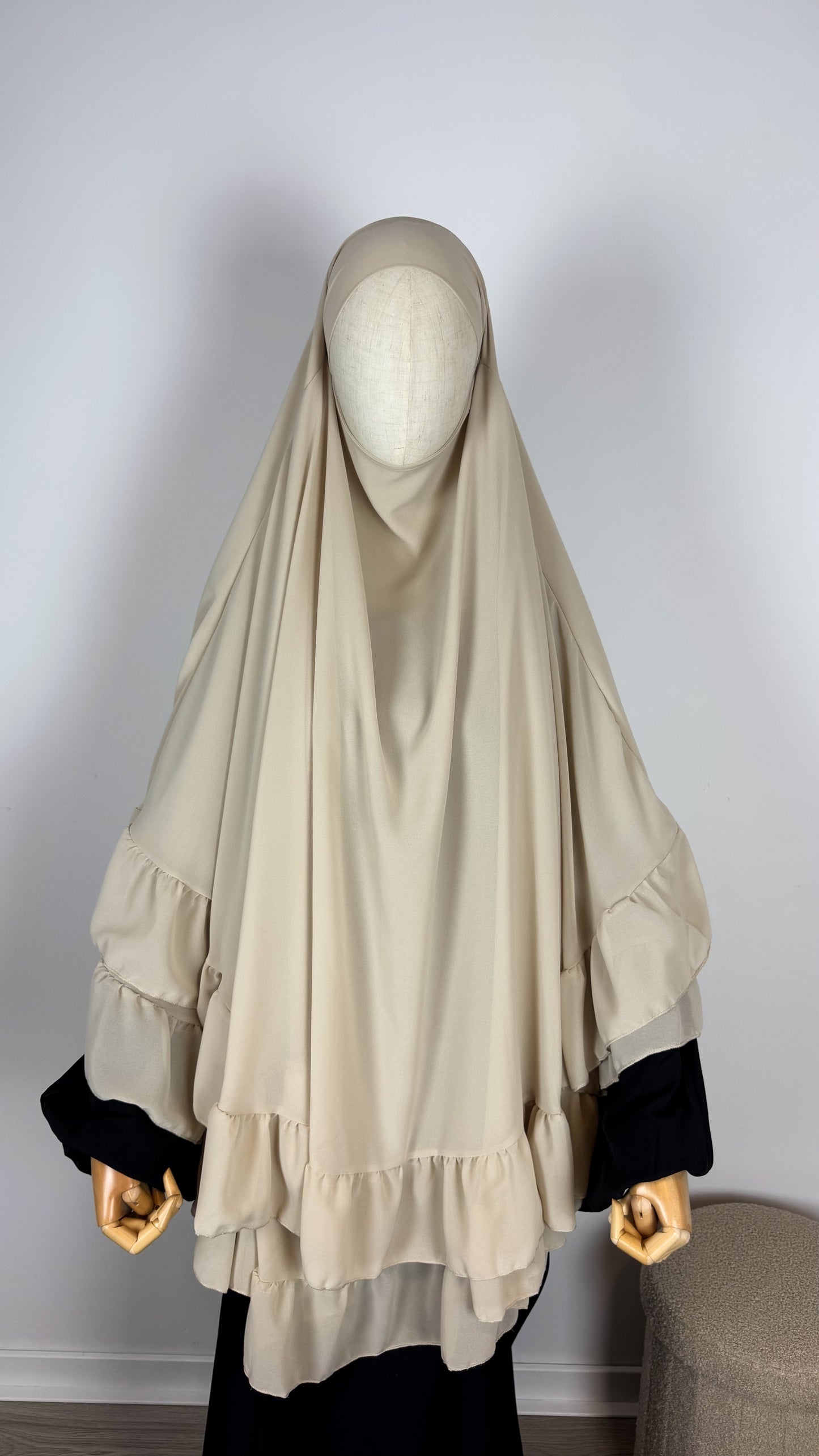 Khimar Mousline - Beige - Gamila Muslimah