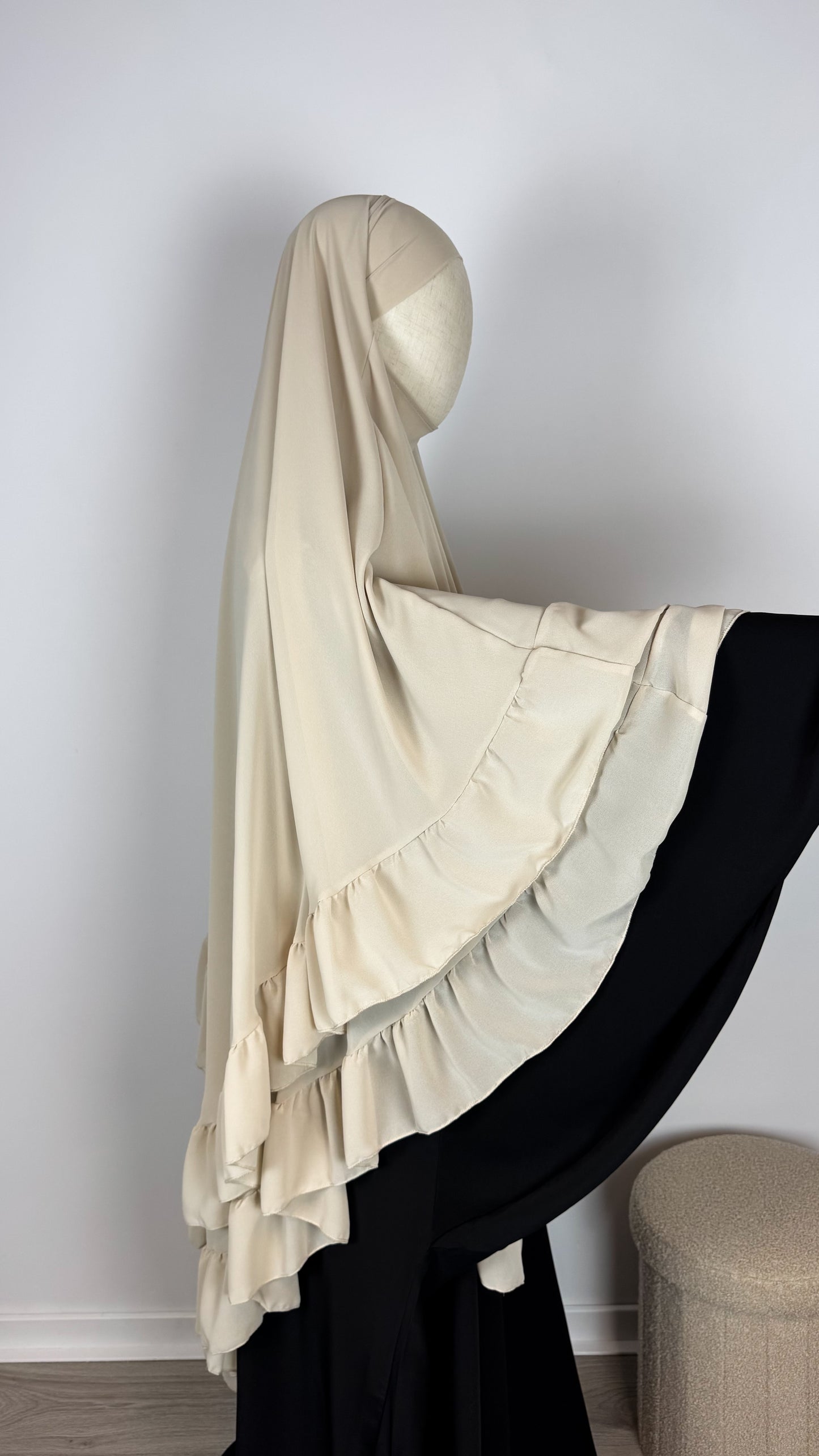 Khimar Mousline - Beige - Gamila Muslimah