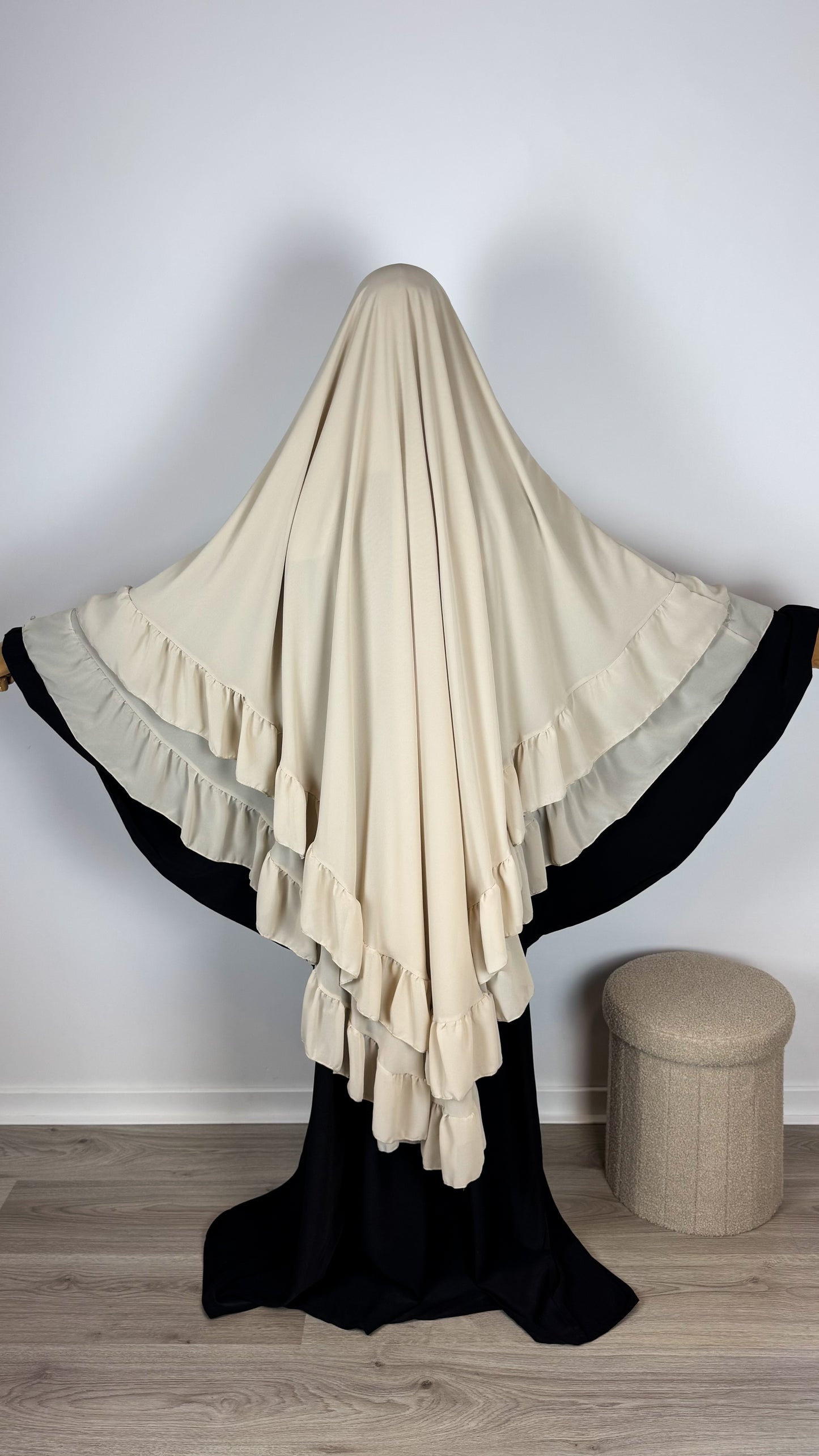 Khimar Mousline - Beige - Gamila Muslimah
