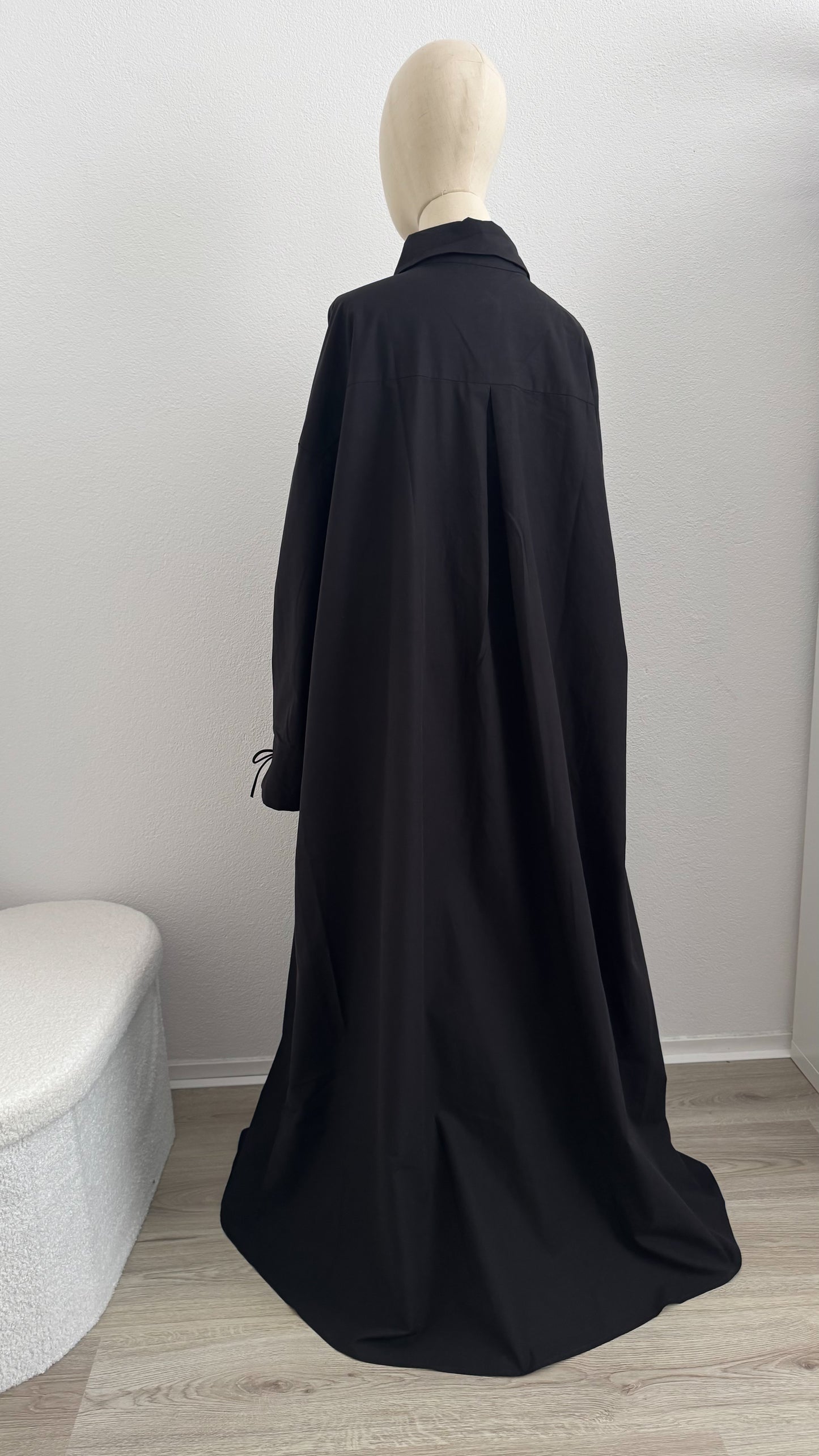 Qameesa Abaya 100% Cotton - Black - Gamila Muslimah