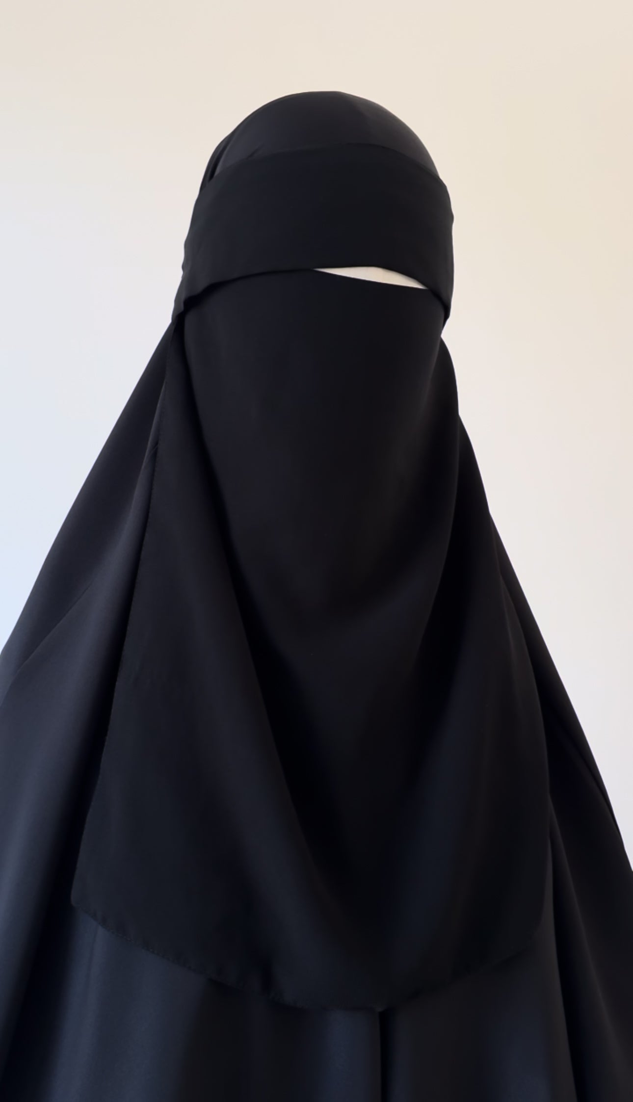 Simple Niqab with flap - Black - Gamila Muslimah