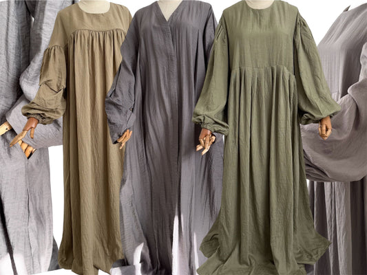 Discover a beauty of natural fabrics in modest clothing. 