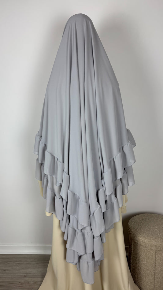 Khimar Mousline - Light Grey