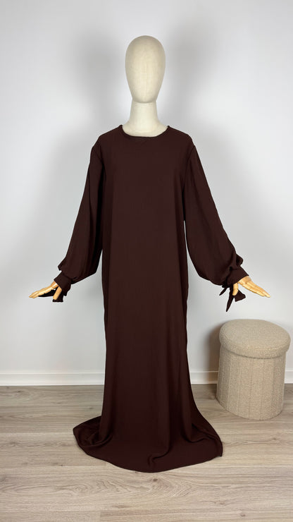 Abaya Hijabsenzo Jazz - Chocolate - Gamila Muslimah