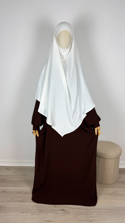 Abaya Hijabsenzo Jazz - Chocolate - Gamila Muslimah