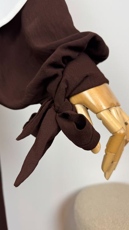 Abaya Hijabsenzo Jazz - Chocolate - Gamila Muslimah