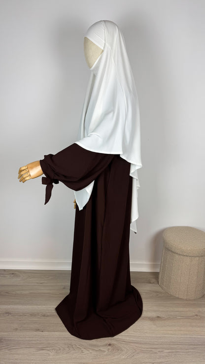 Abaya Hijabsenzo Jazz - Chocolate - Gamila Muslimah