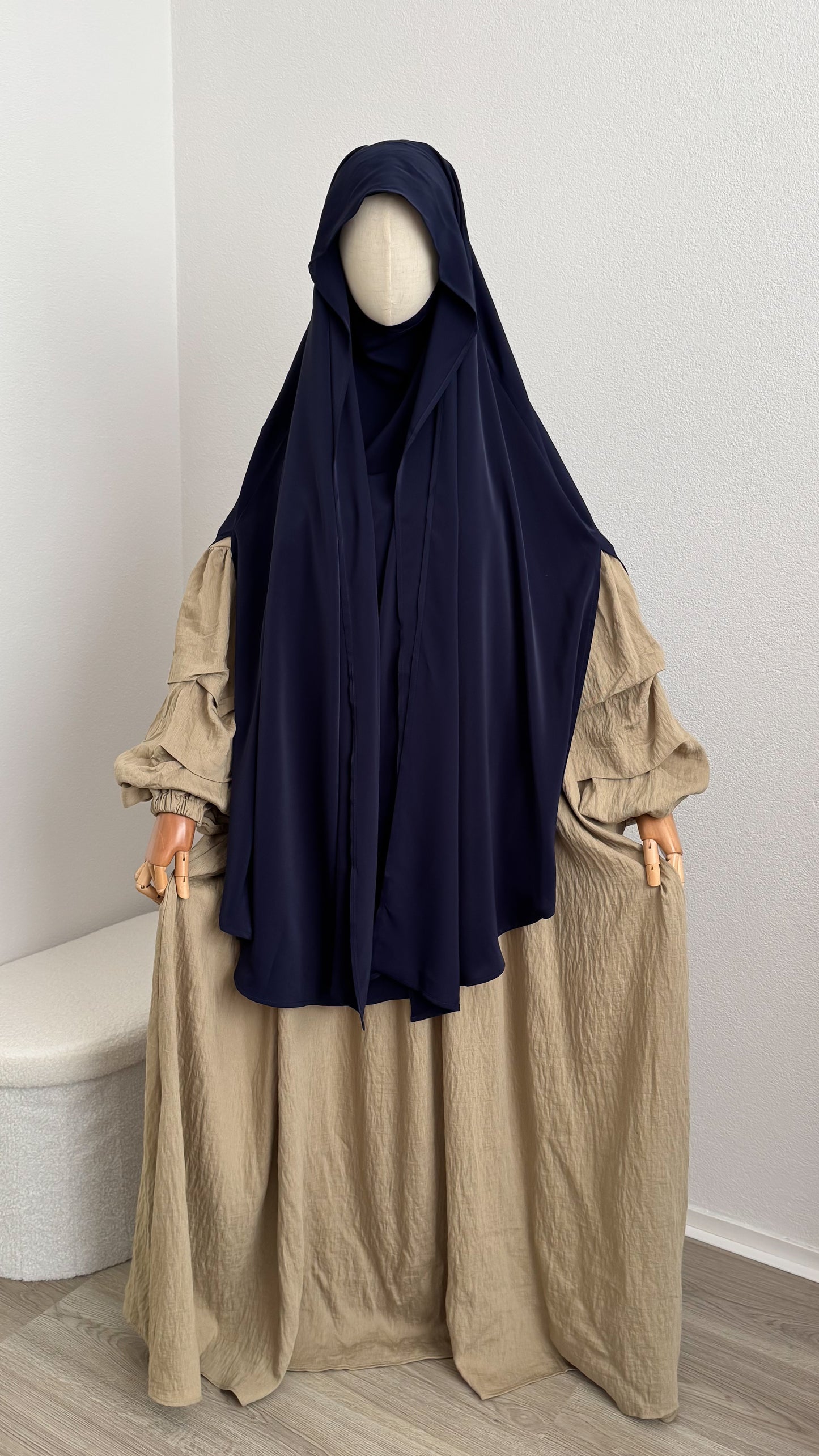 Abaya Laalia Viscose & Linen - Taupe - Gamila Muslimah