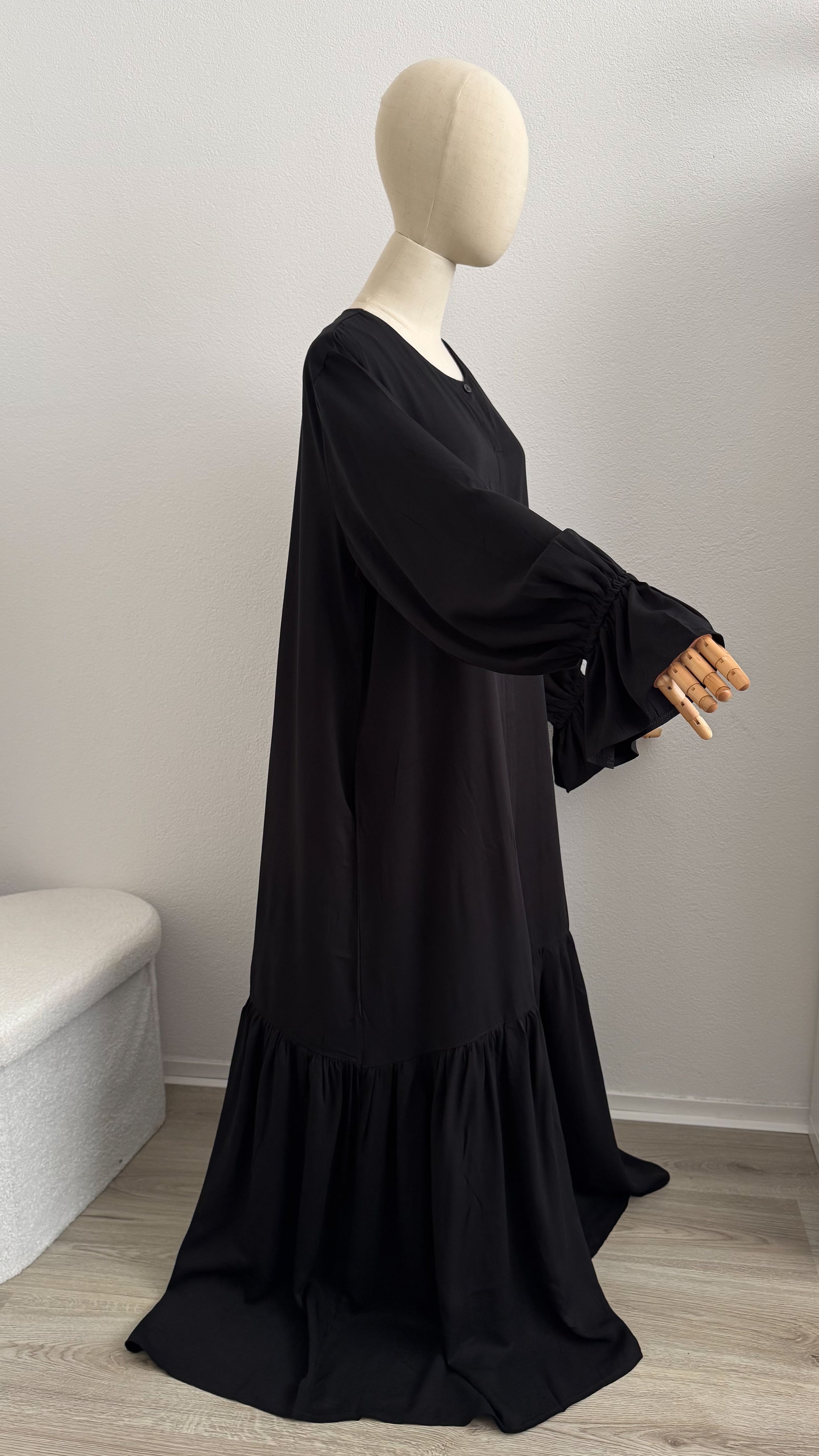 Abaya Maryam Viscose - Black - Gamila Muslimah