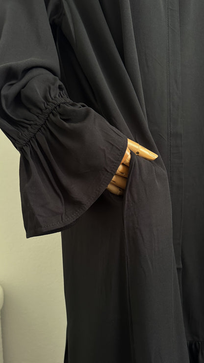 Abaya Maryam Viscose - Black - Gamila Muslimah