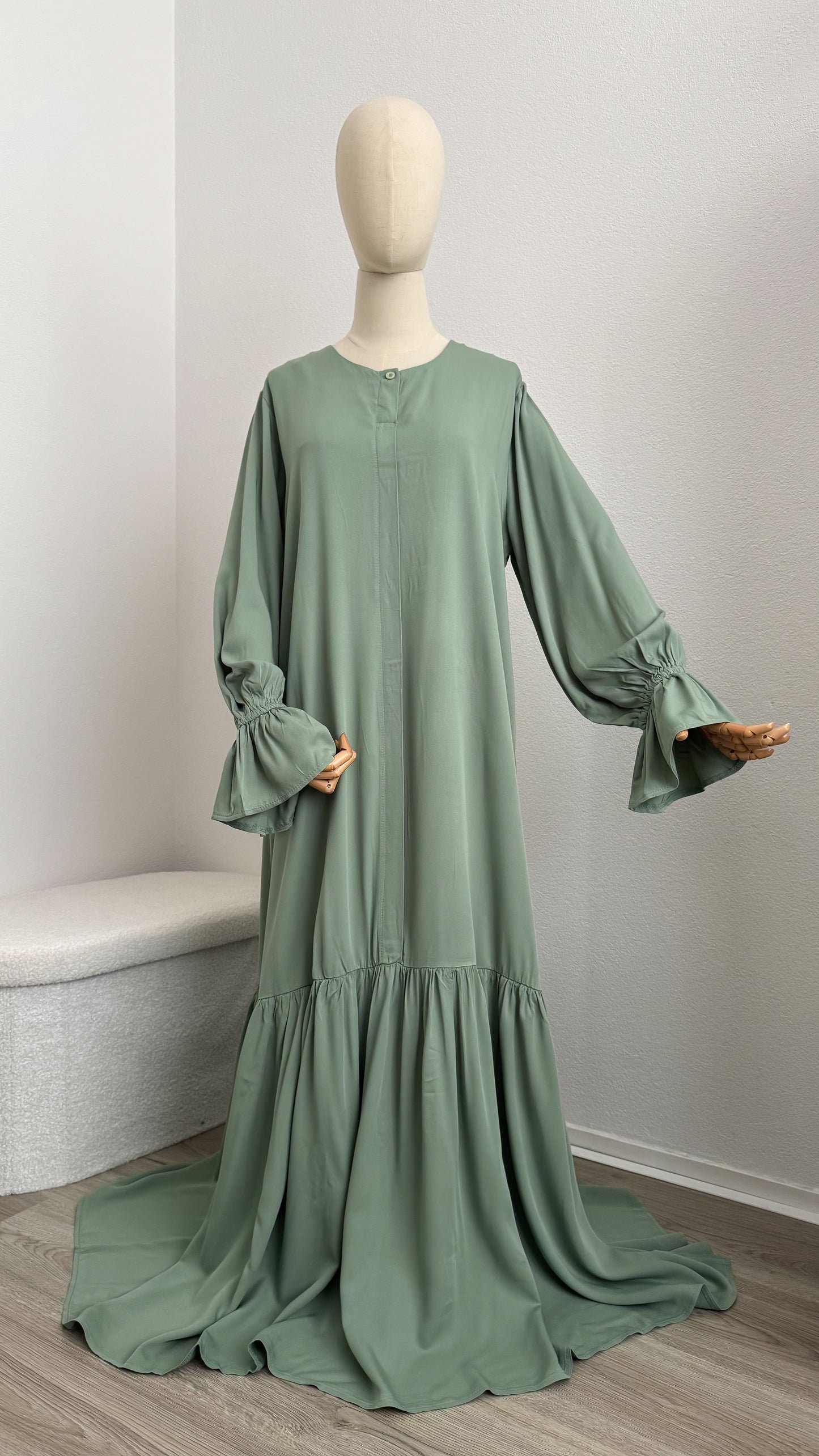 Abaya Maryam Viscose - Mint - Gamila Muslimah