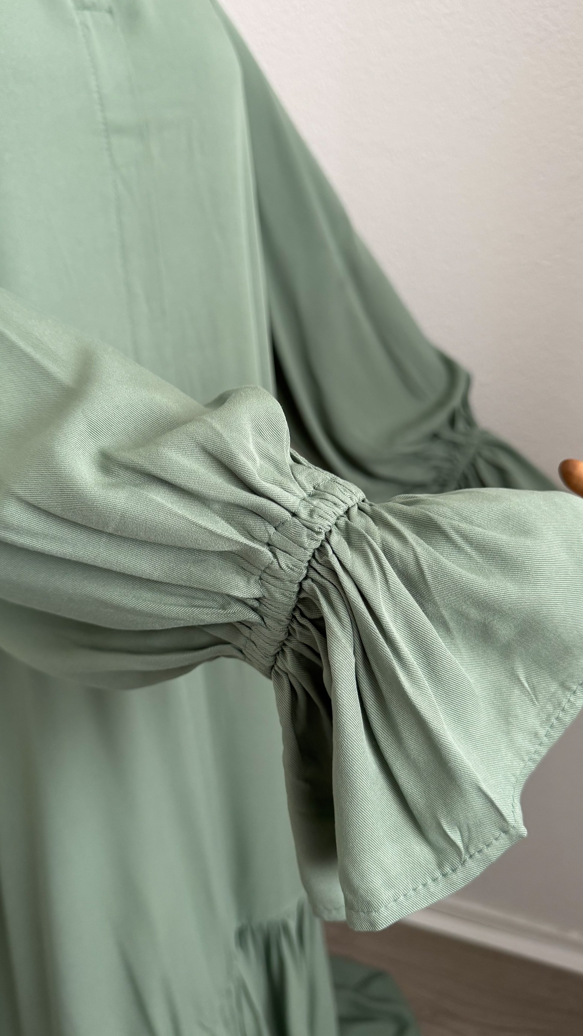 Abaya Maryam Viscose - Mint - Gamila Muslimah