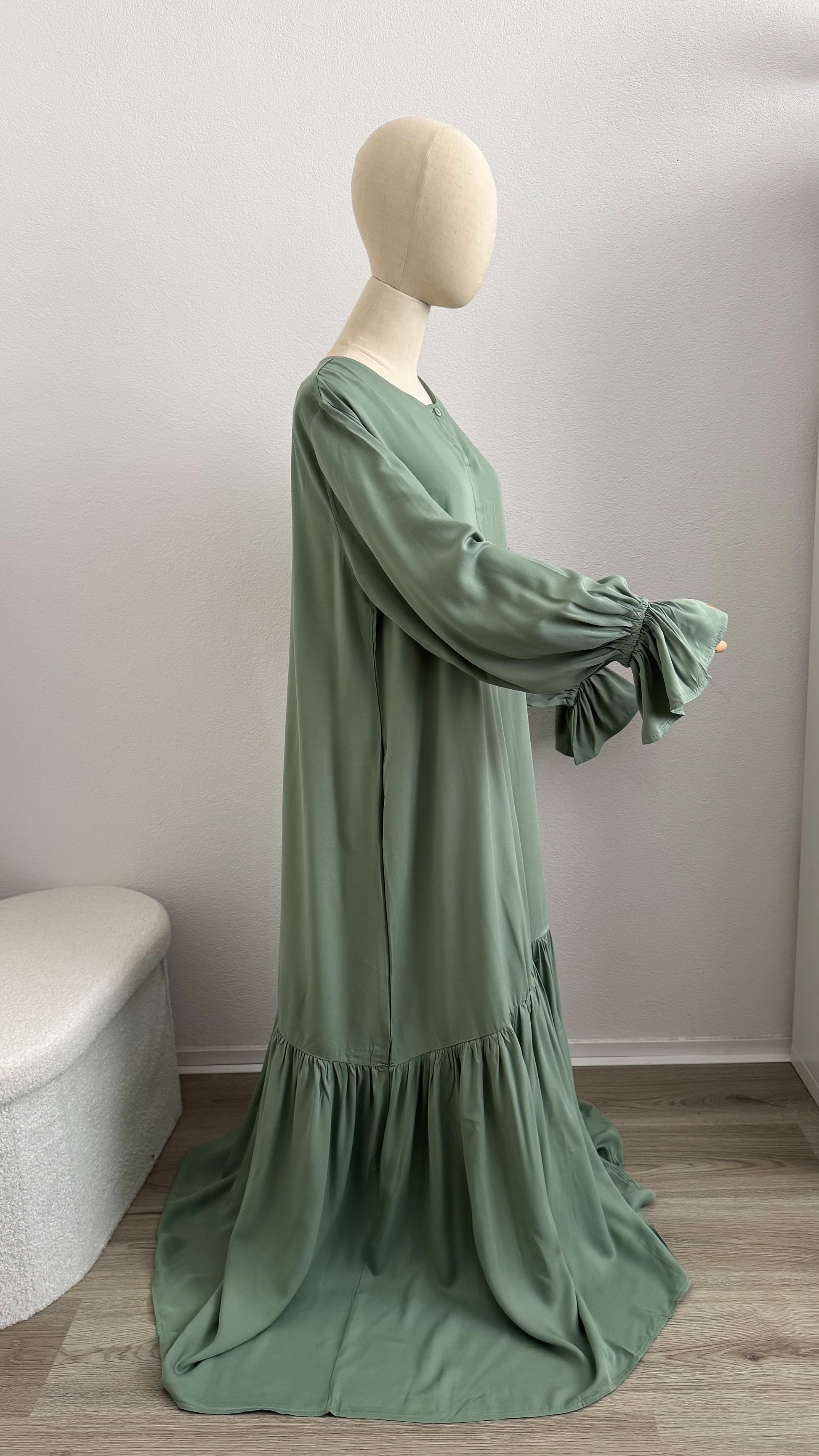 Abaya Maryam Viscose - Mint - Gamila Muslimah