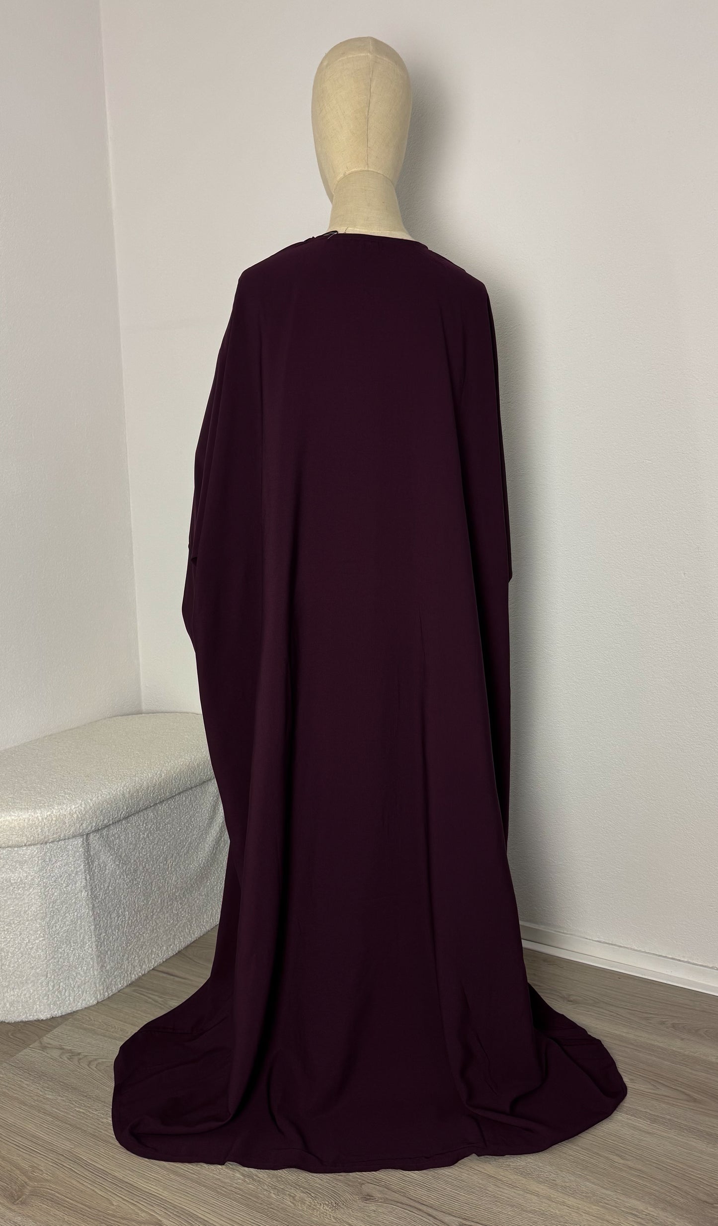 Abaya Papillon - WITH ZIPPER - Dark Plum (Breastfeeding friendly) - Gamila Muslimah