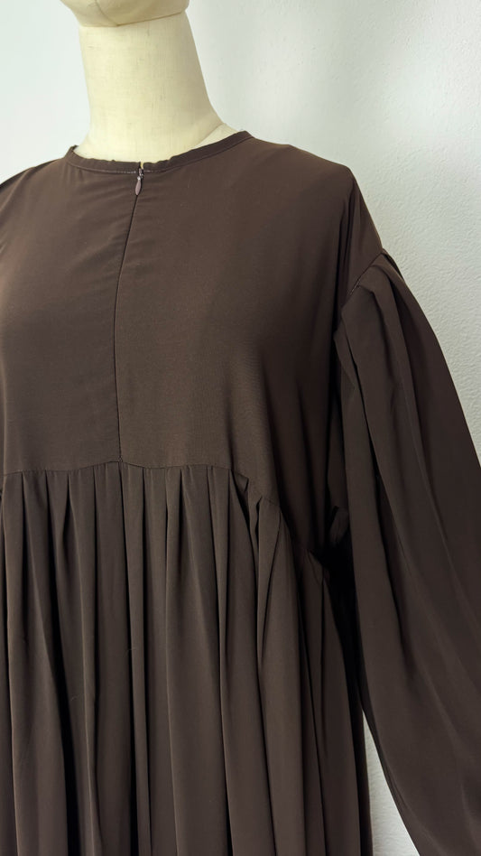 Abaya Russia WoolPeach - Chocolate - Gamila Muslimah
