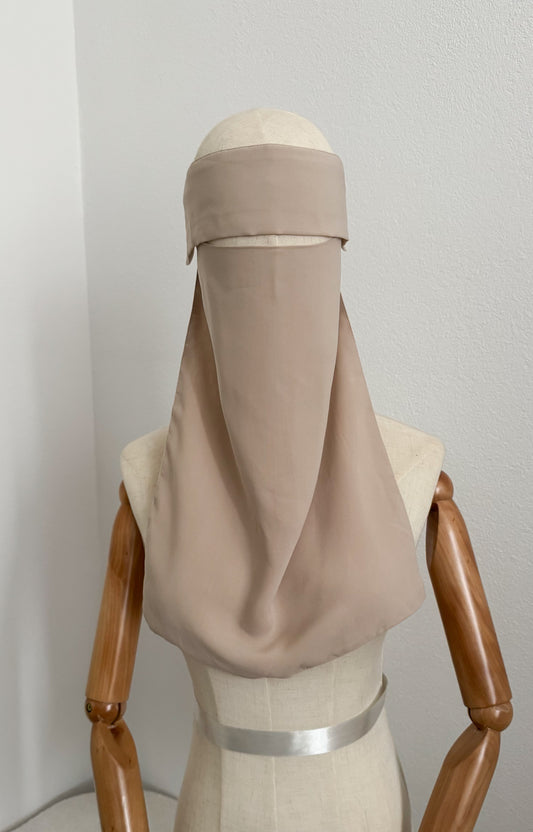 Simple Niqab with flap - Peach Being