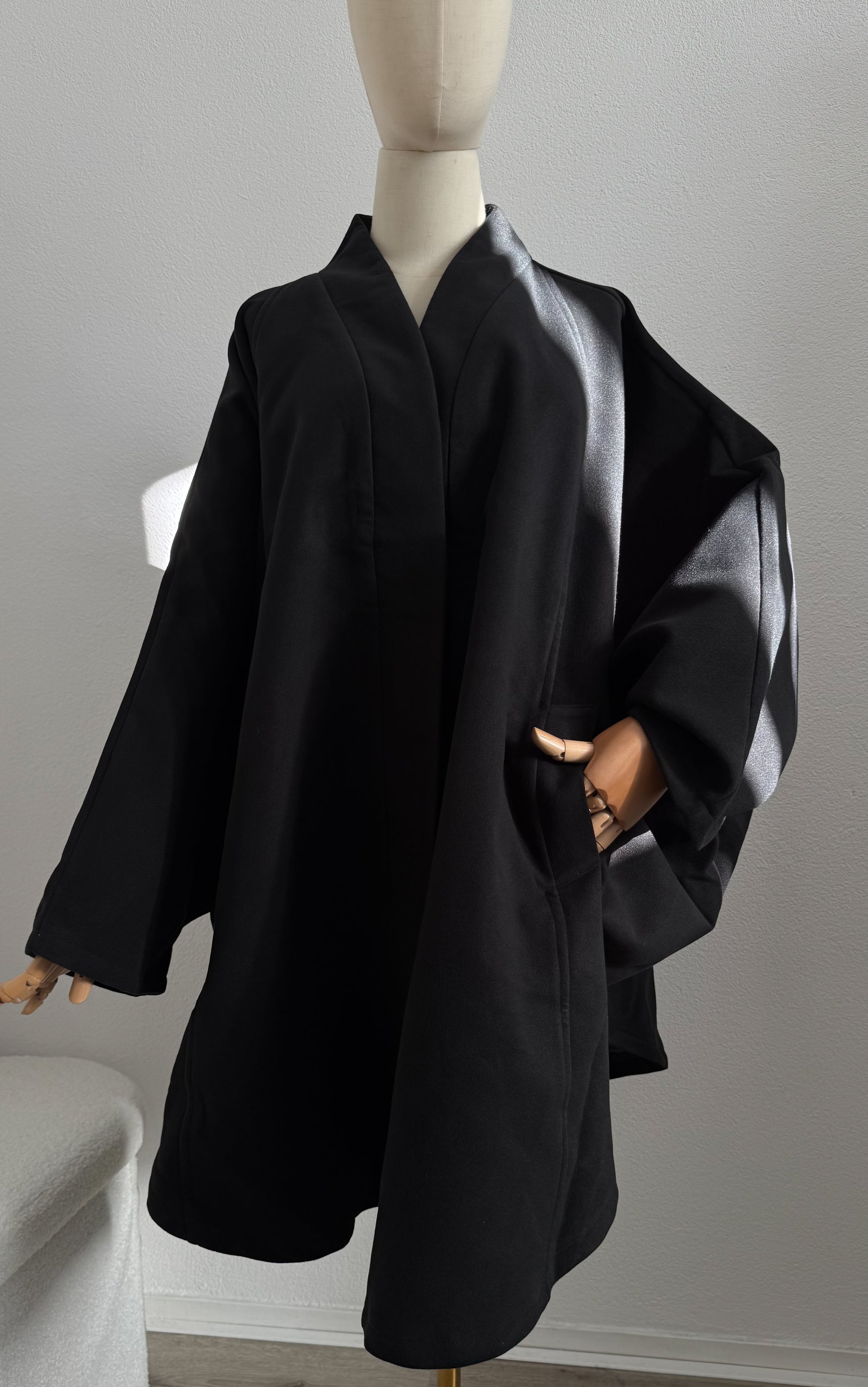 Cardigan - Cape Farasha - Black - Gamila Muslimah