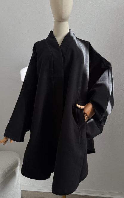 Cardigan - Cape Farasha - Black - Gamila Muslimah