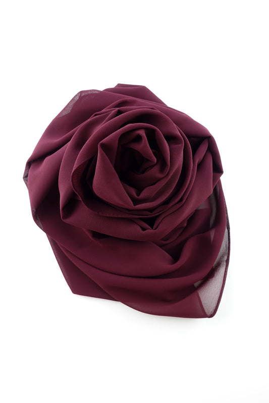 Chiffon Headscarf - Burgundy - Gamila Muslimah