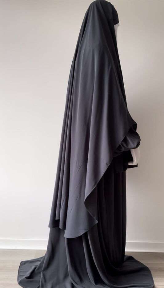 Extra Large Khimar - Anthracite Grey - Gamila Muslimah