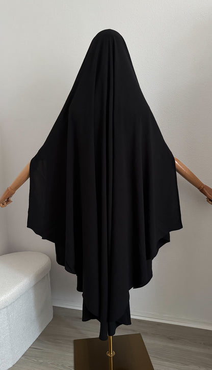 Extra Large Khimar Jazz - Black - Gamila Muslimah