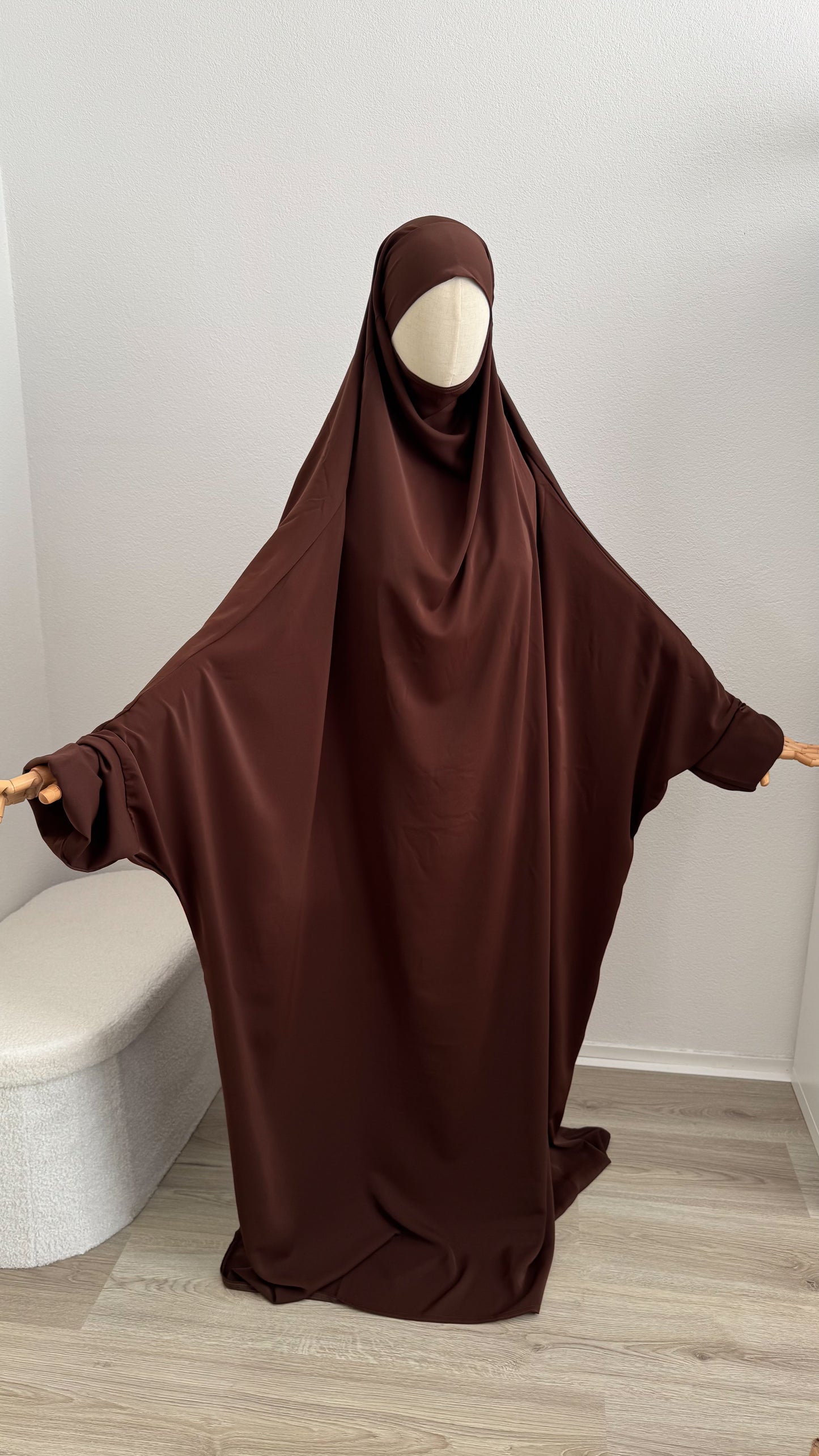 Jilbab Basma - Medina Silk - Chocolate