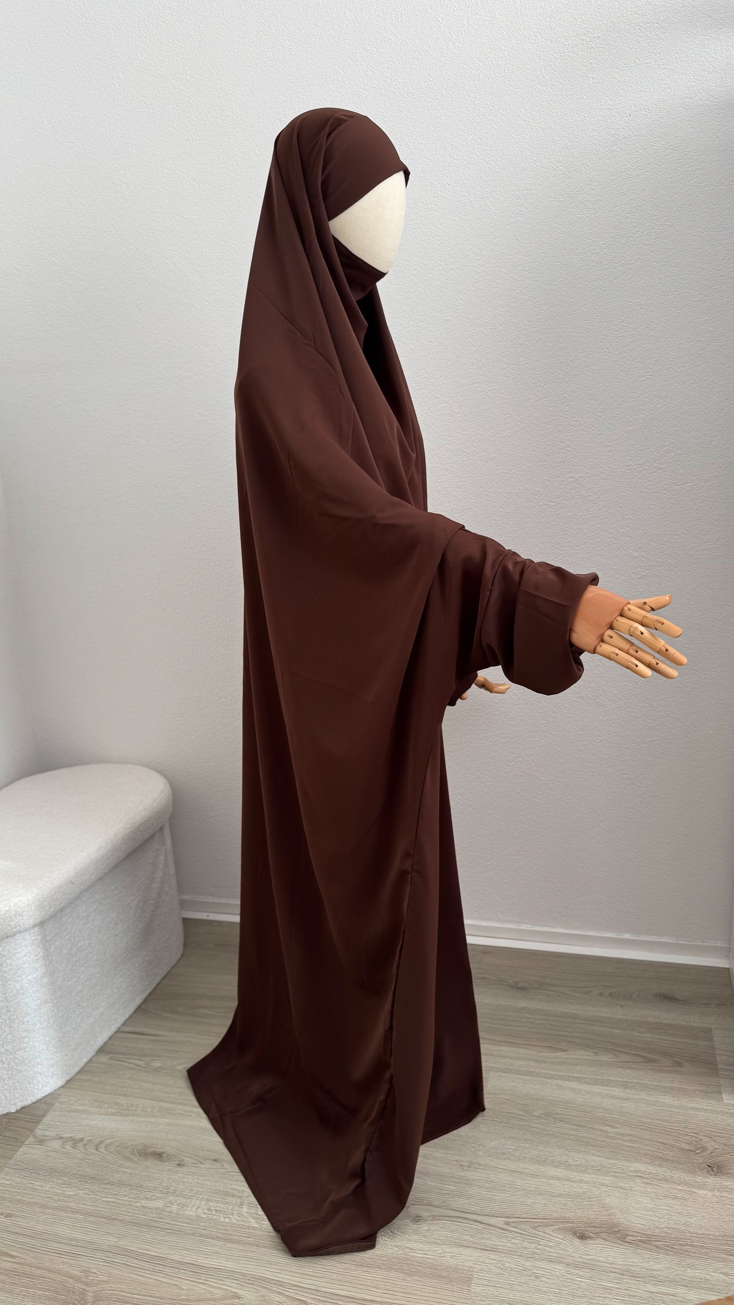 Jilbab Basma - Medina Silk - Chocolate