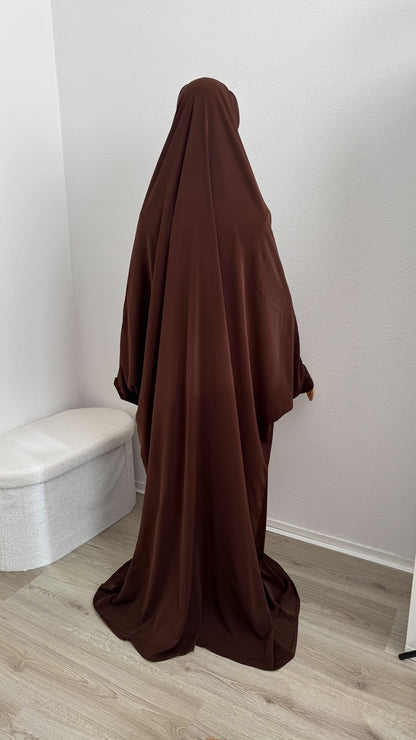 Jilbab Basma - Medina Silk - Chocolate