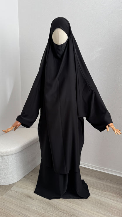 Jilbab Amina - Black - Medina Silk