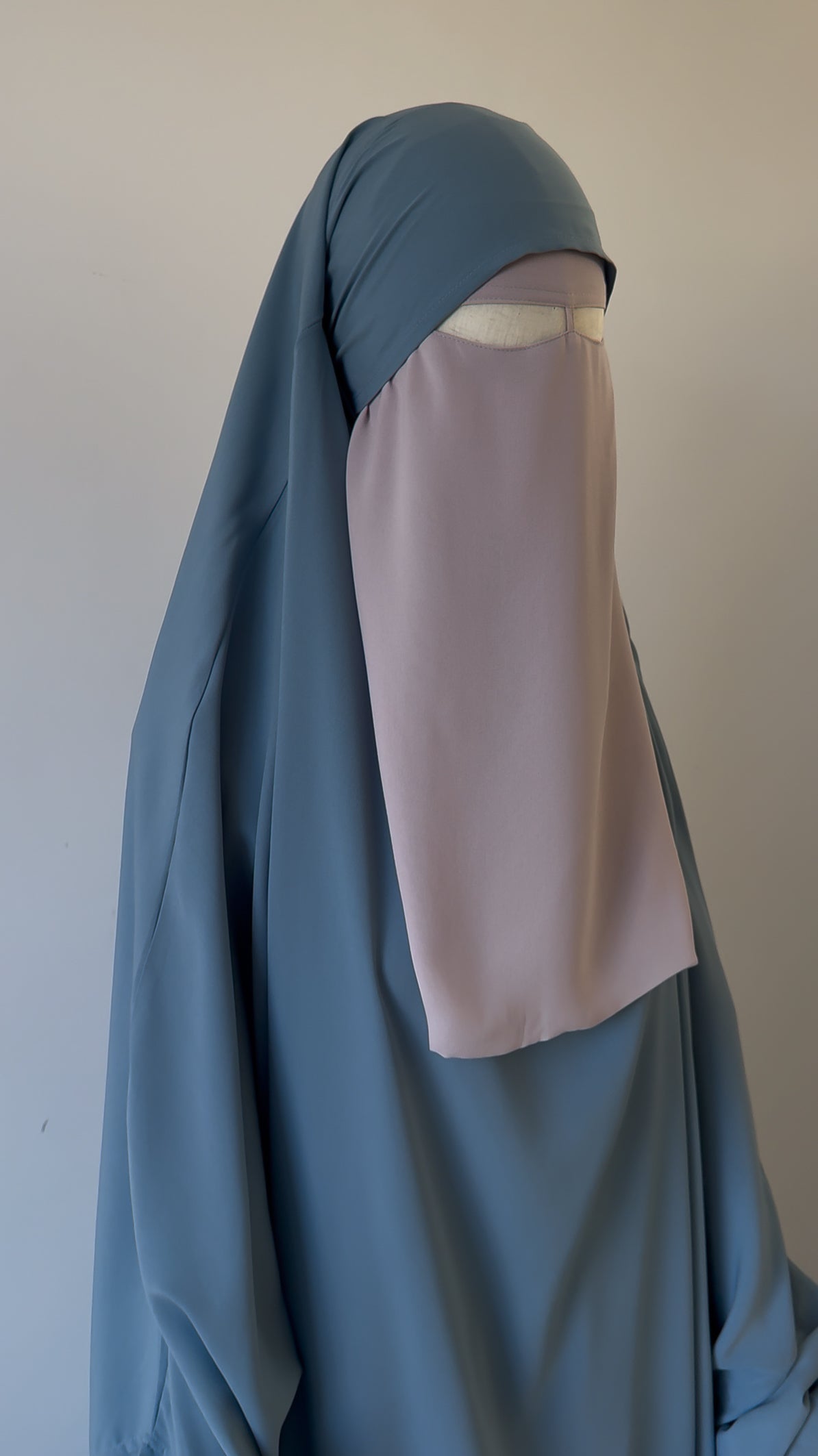Simple Niqab with nose string - Light Pink