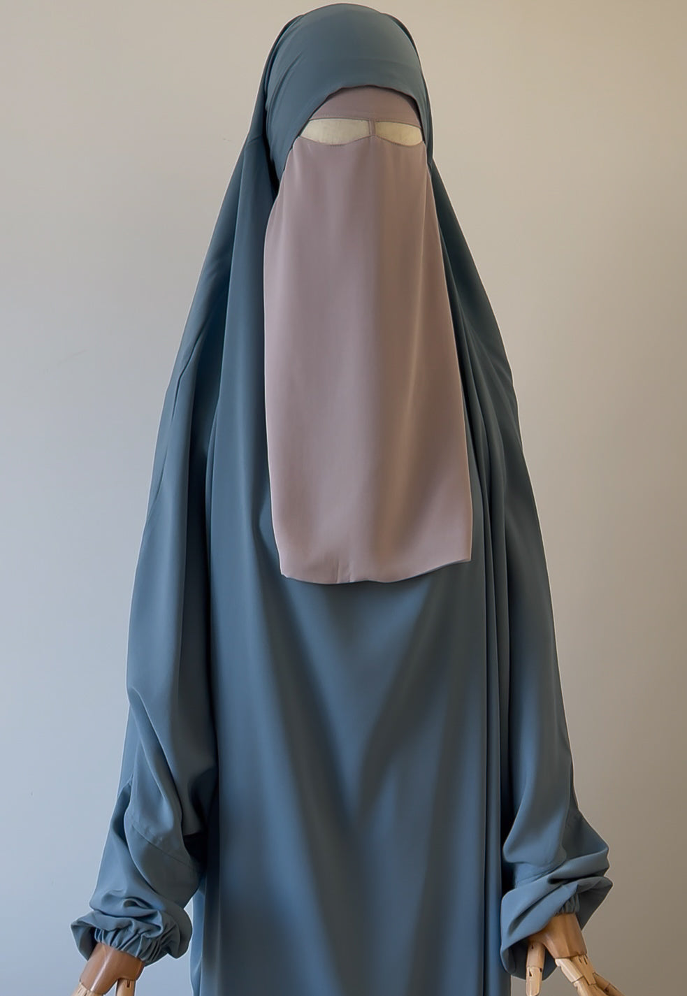 Simple Niqab with nose string - Light Pink