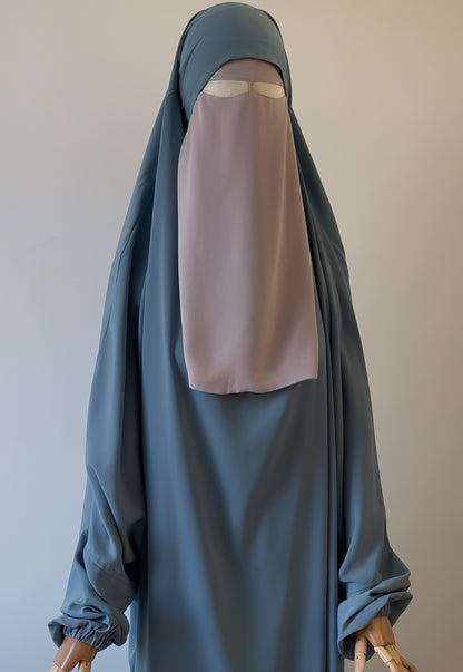 Simple Niqab with nose string - Light Pink
