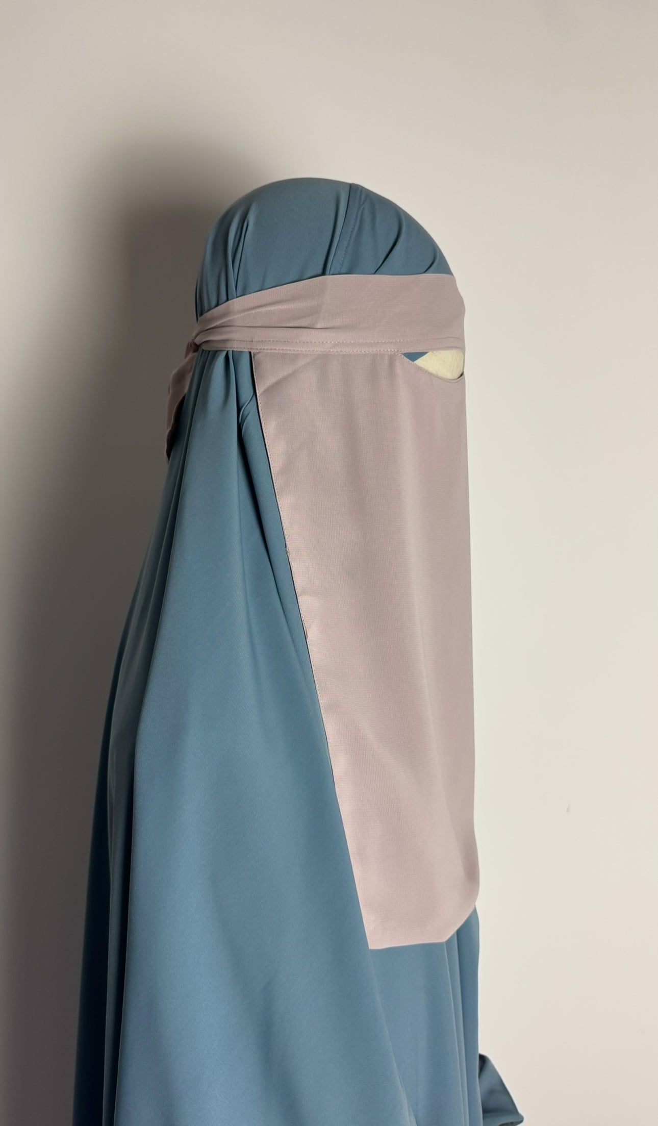 Simple Niqab with nose string - Light Pink