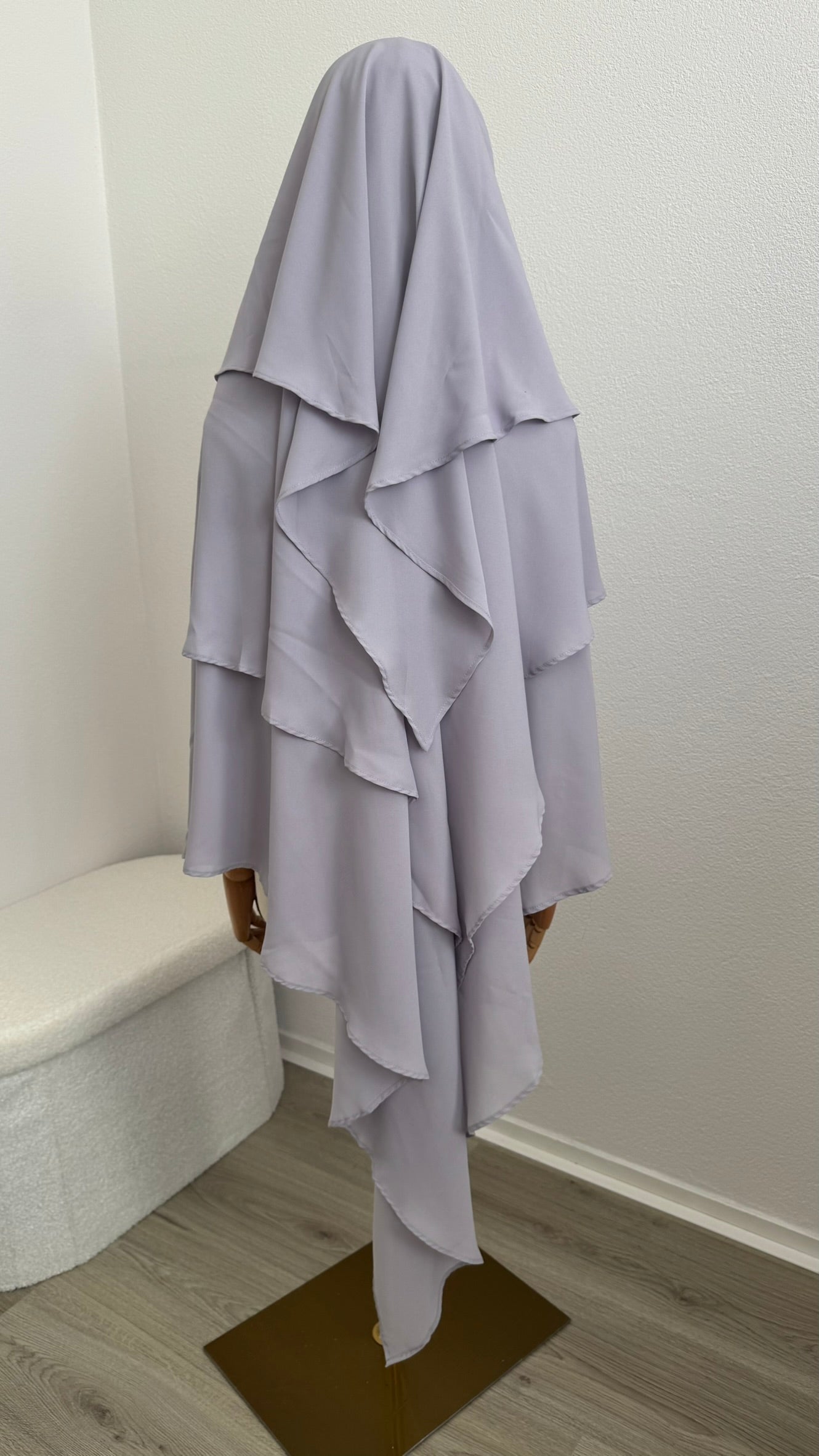 Khimar Triple Modesty - Light Grey