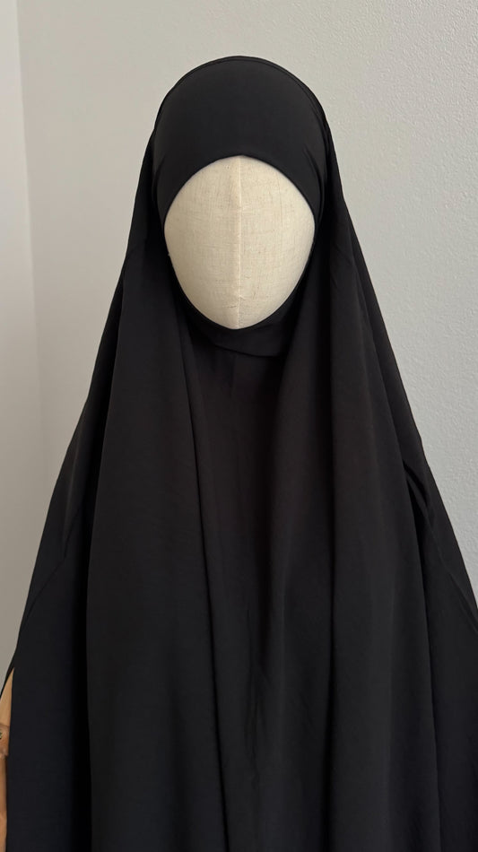 Extra Large Khimar Jazz - Black - Gamila Muslimah