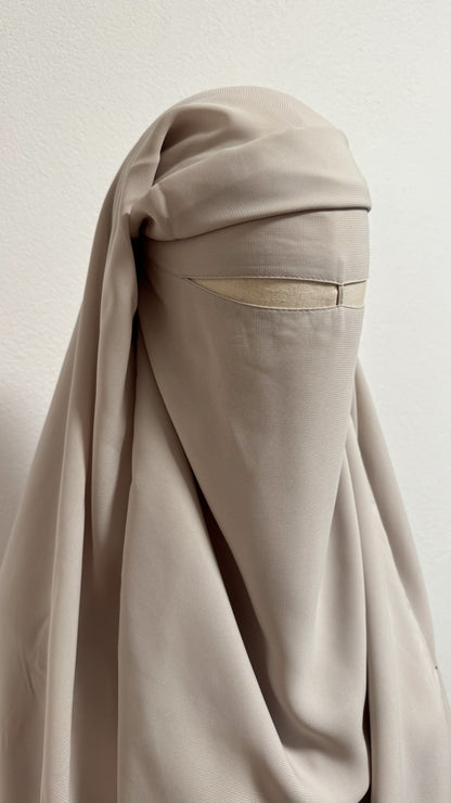 Niqab Asiyah with clips - Cream
