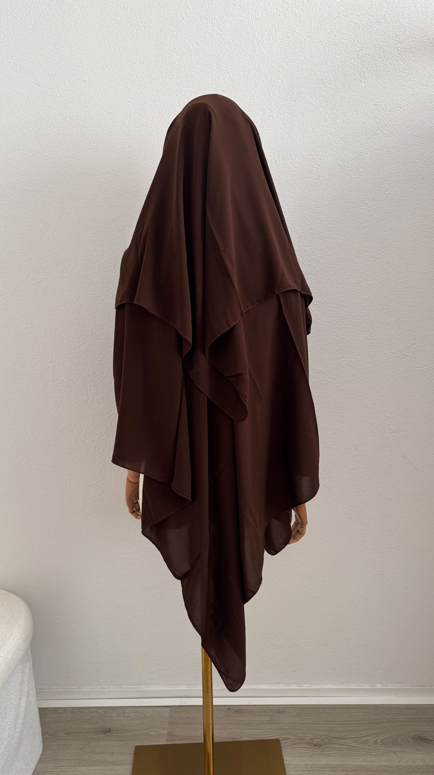 Niqab Aisha- with flap - Chocolate