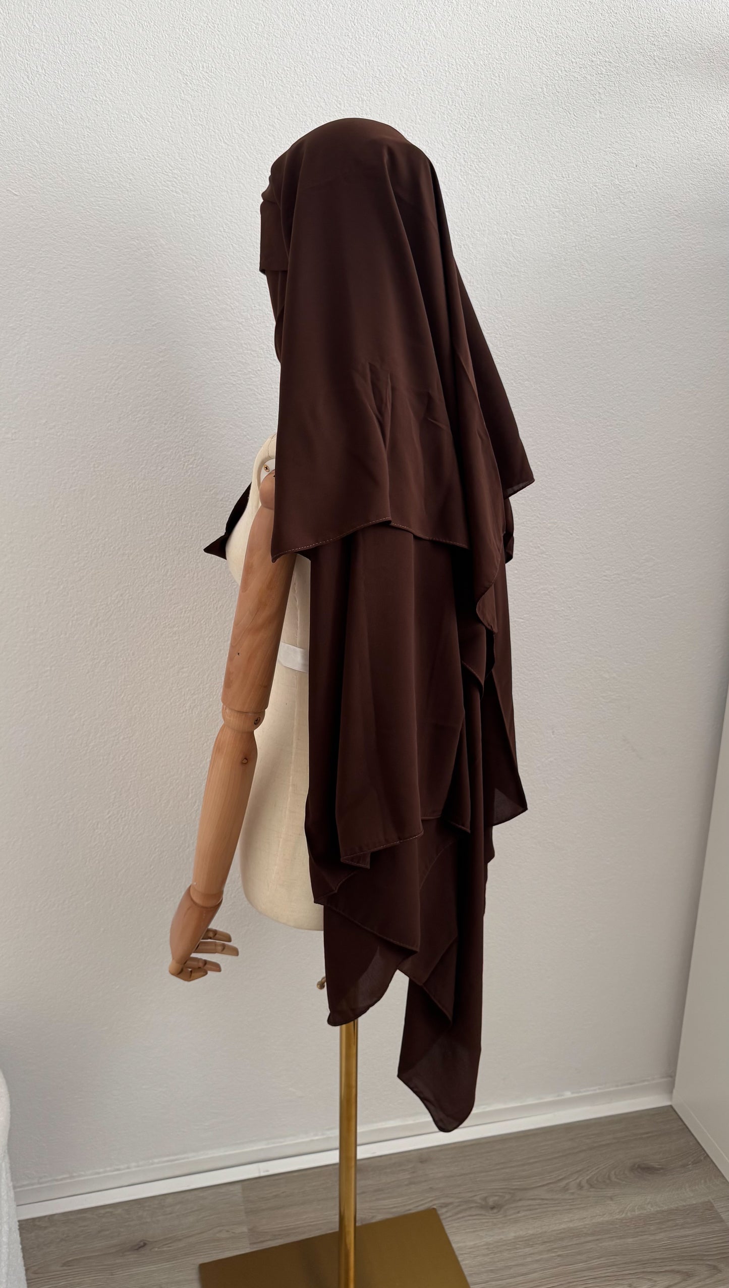 Niqab Aisha- with flap - Chocolate