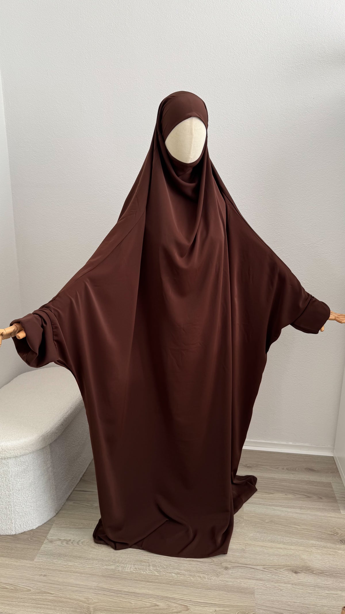 Jilbab Basma - Medina Silk - Chocolate - Gamila Muslimah